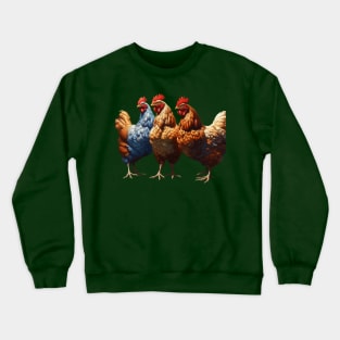 Three French Hens Faith Hope Charity Cut Out v2 Crewneck Sweatshirt